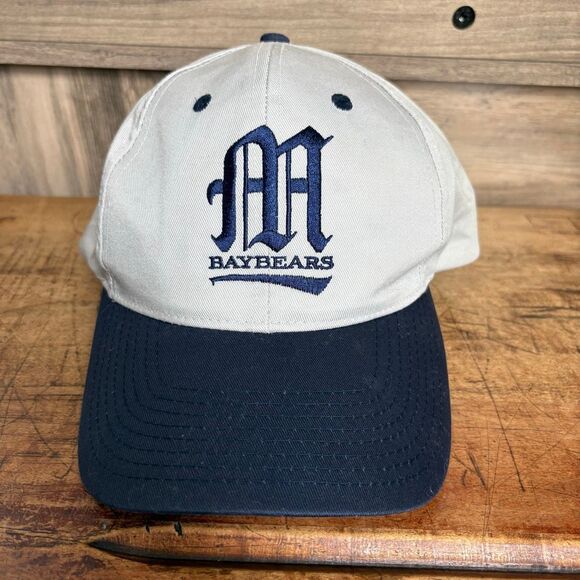 Mobile Baybears Retired Hat Navy Gray Embroidered Adult OS Adjustable Ball Cap - Picture 1 of 8